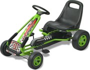 vidaXL vidaX Kart cu pedale cu șezut reglabil verde