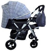 Carucior nou nascuti 2 in 1 BABY CARE™ PRO 511, Cu geanta bebe inclusa, Cadru aluminiu, Maner reversibil, Spatar reglabil in 5 trepte, Amortizoare,