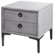 Noptiera, Masuta laterala design modern Cosmopolite, gri-argintiu