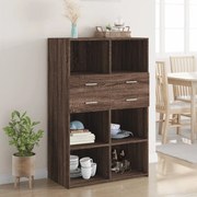 vidaXL Dulap înalt, stejar maro, 80x42,5x124 cm, lemn prelucrat