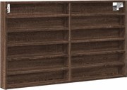 vidaXL Dulap cu vitrină, stejar maro, 100x8,5x58 cm, lemn prelucrat