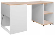 Birou extensibil Ternant, stejar / alb