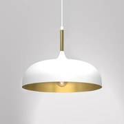 Lustră pe cablu LINCOLN 1xE27/60W/230V d. 35 cm albă