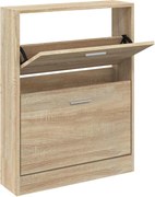vidaXL Dulap pantofi stejar 59x17x81 cm lemn stratificat