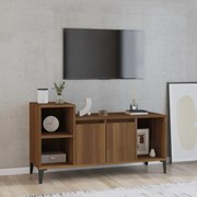 vidaXL Comodă TV, stejar maro, 100x35x55 cm, lemn prelucrat