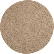 vidaXL Covoare de zonă Moiré Rotund AGIRA natural Ø 120 CM Poliester