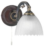 Aplica de perete design italian din alama cu lemn 3510