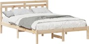 vidaXL Cadru de pat Maro 140 x 190 cm Lemn de pin masiv