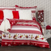 Lenjerie pat Crăciun 4Home Renii, din bumbac, 140 x 200 cm, 70 x 90 cm