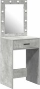 vidaXL Masă de Machiaj Gri din beton 50 x 41 x 135 cm Lemn compozit