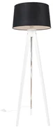 Trepied modern alb cu abajur din in negru 45 cm - Tripod Classic