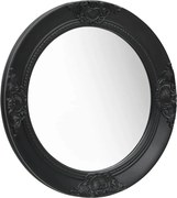 vidaXL Oglindă de perete în stil baroc, negru, 50 cm