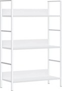vidaXL Etajeră cărți 3 rafturi, alb, 60x27,6x90,5 cm, lemn prelucrat