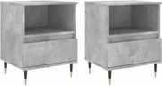 vidaXL Noptiere, 2 buc., gri beton, 40x35x50 cm, lemn compozit