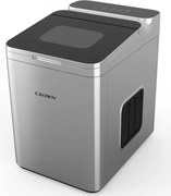 Masina de facut gheata Crown ICM-625S, 112 W, 12 kg/24 h, 1,5 l, 2 dimensiuni, Autocuratare, R600a, Indicatori, Otel inoxidabil
