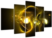 Tabloul abstract cu bile galbene (150x105 cm)