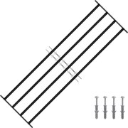 vidaXL Grilă Fereastră Negru 175 x 60 cm Oțel vopsit electrostatic