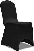 vidaXL Huse de scaun, elastice, 100 buc, negru