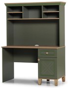 Birou si unitate de studiu, verde, 120x166x60 cm pentru camera copiilor, Colectia Atlas