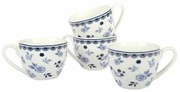 Set de 4 căni de porțelan Floral,  90 ml