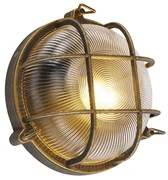 Lampă de perete și plafon auriu/alamă rotundă IP44 - Noutica