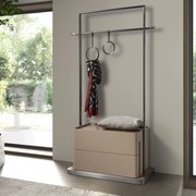 Suport pentru haine bara cu inele si sertare Coat Rack