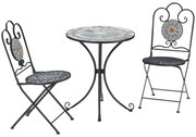 Outsunny Set Mobilier Exterior 3 Piese, Masa si Scaune Pliabile, Ideal pentru Patio sau Balcon, Ușor de Depozitat, Design Modern | Aosom Romania