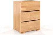 Comodă lemn masiv TerraCraft Fag 3 Sertare, 60 × 45 × 81 cm - Natural