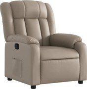 vidaXL Fotoliu rabatabil, cappuccino, piele ecologică