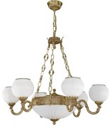 Candelabru clasic din alama 6+2 design italian 9350