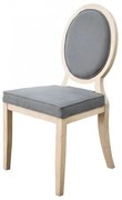 Scaun dining, gri, stofa, Medaillon
