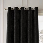 Draperii negre termoizolante 2 buc. din janilie 229x183 cm Selene Luxury Chenille – Hyperion