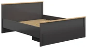 Pat matrimonial 160 cm Hesen LOZ1S/140 (grafit + Stejar artisan). Promo -18%. 1062513