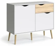 Comoda alba OSLO 75387 cu 1 sertar