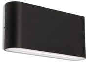 LED2 - Aplica de perete LED exterior FLAT 2xLED/5W/230V IP65 negru