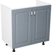 Masca pentru chiuveta cu 2 usi 80 cm Zebra, Alb/MDF Gri, fara blat, 80 x 82 x 50 cm