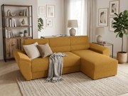 Coltar extensibil de colt TAVERO, mustar, reversibil, 251x140 cm