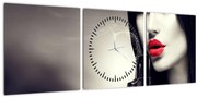 Tablou - Femeia misterioasă (cu ceas) (90x30 cm)
