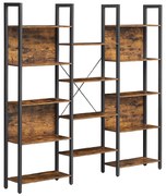 Biblioteca TAYLOR 14 rafturi 166x158 cm, rustic maro