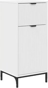 vidaXL Dulap de Baie Alb 39,5 x 36 x 88 cm Lemn compozit & Metal