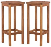 vidaXL Scaune de bar, 2 buc., lemn masiv de acacia