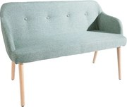 Bancheta tapitata cu brate si picioare din lemn Scandinavia, lime A-37928 VC