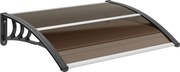Outsunny Copertină Exterioară Impermeabilă și Anti-UV cu Placă Curbată, 75x120x23 cm, Maro și Negru | Aosom Romania