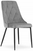 OFERTA Scaun de dining catifelat gri deschis IMOLA Calitate II.