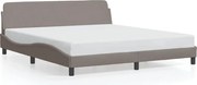 vidaXL Cadru de pat, Dover, gri taupe, 180x200 cm, textil