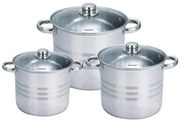 Set 3 oale inox cu capac, 8.8 litri, 10.6 litri, 6.8 litri- Royalty Line RL-SP2