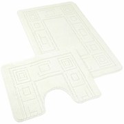 Set de covorașe de baie  KvalitexOrnament crem, 60 x 100 cm, 60 x 50 cm