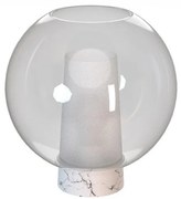 Veioza, Lampa de masa design modern Nora auriu/ marmura alba