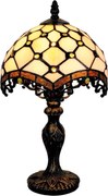 Brilagi - Lampă de masă Tiffany cu vitralii, ivoriu, 1xE27/60W/230V