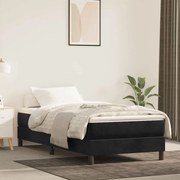 vidaXL Saltea de pat cu arcuri, negru, 80x220x20 cm, catifea